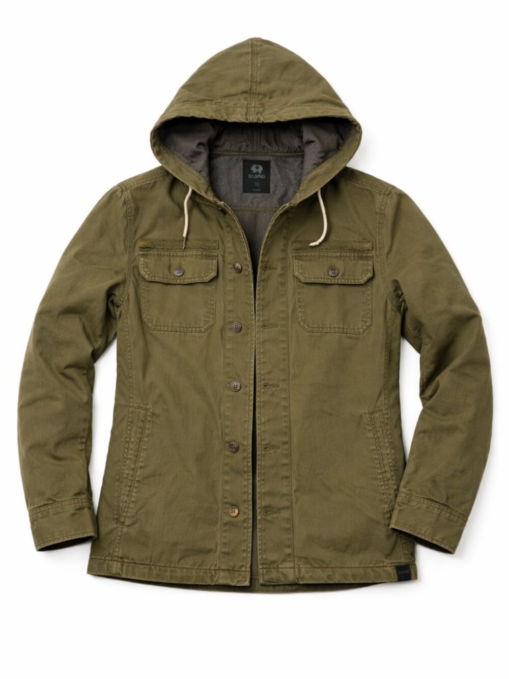 DJAB Olive Green Hooded Utility Jacket Men’s M Military Field Coat Casual Street